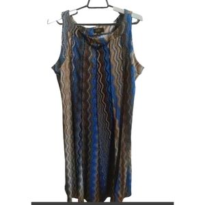 Womens Stretchy Dress Sleeveless Stretch Sheath Blue Size 18  ILe New Yo…